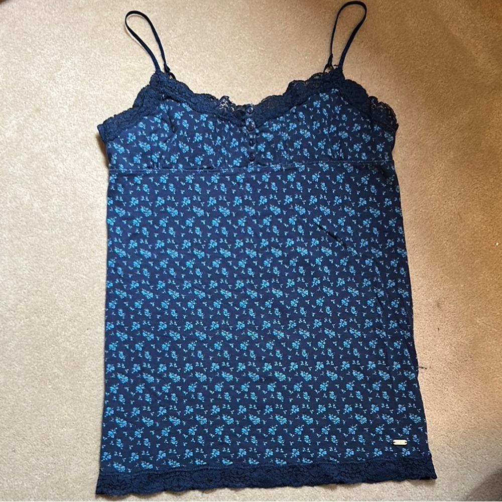 Aeropostale Blue Fitted Sleeveless Camisole